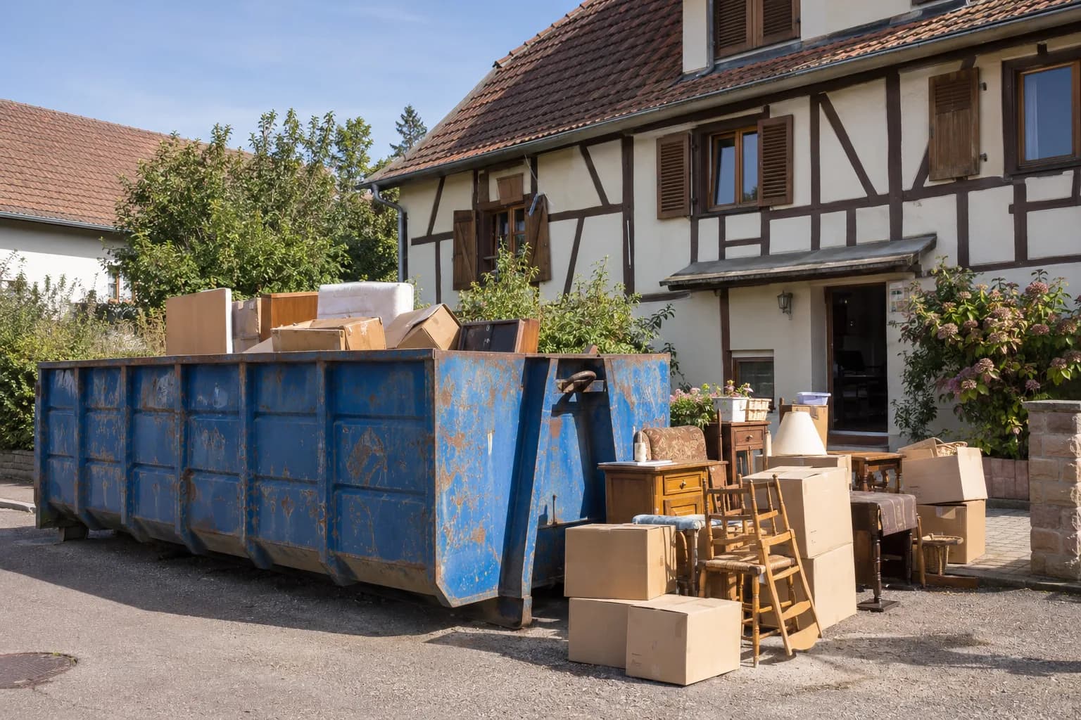 location de benne pour vider une maison - Benne Haguenau
